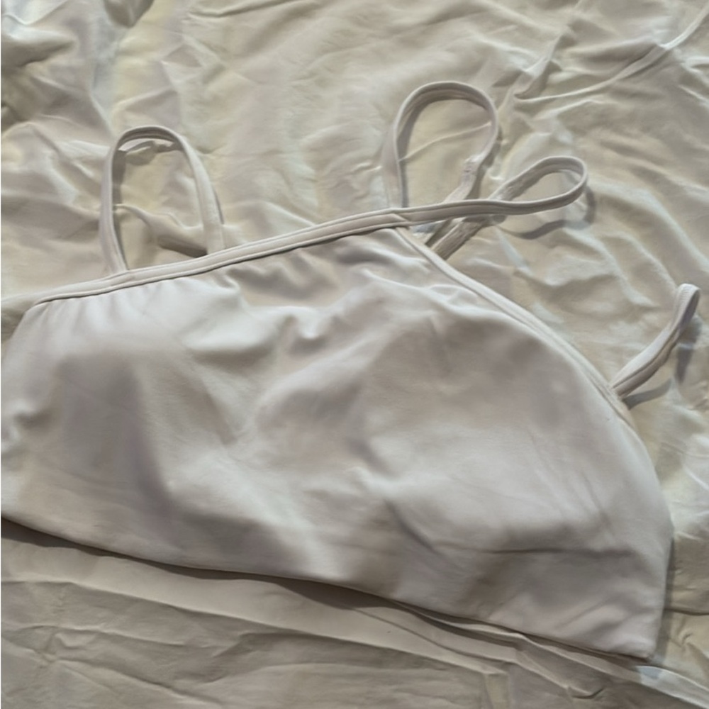 White lululemon strappy sports bra size 12